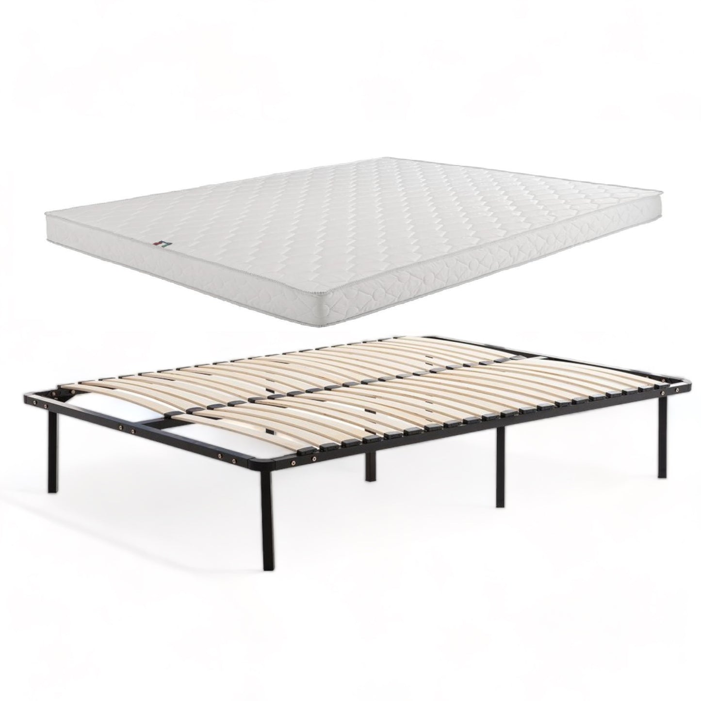 Pack sommier à lattes en kit + Matelas mousse REVE 16cm