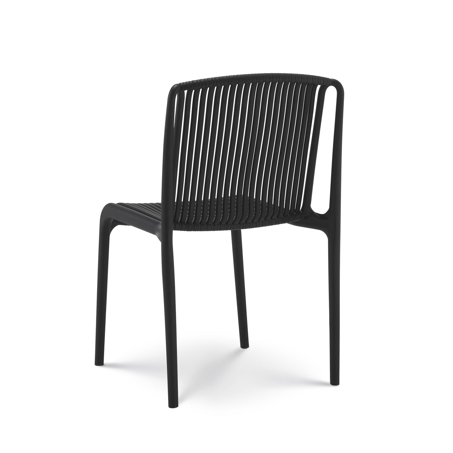 Chaise de Jardin ou Terrasse Noire en Résine Polypropylène