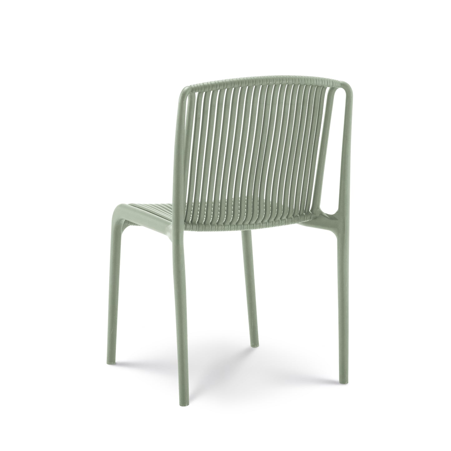 Lot de 4 chaises de Jardin ou Terrasse Vertes en Résine Polypropylène