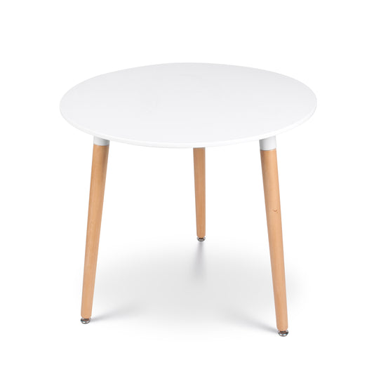 Petite table ronde JENY blanche style scandinave Ø60 cm