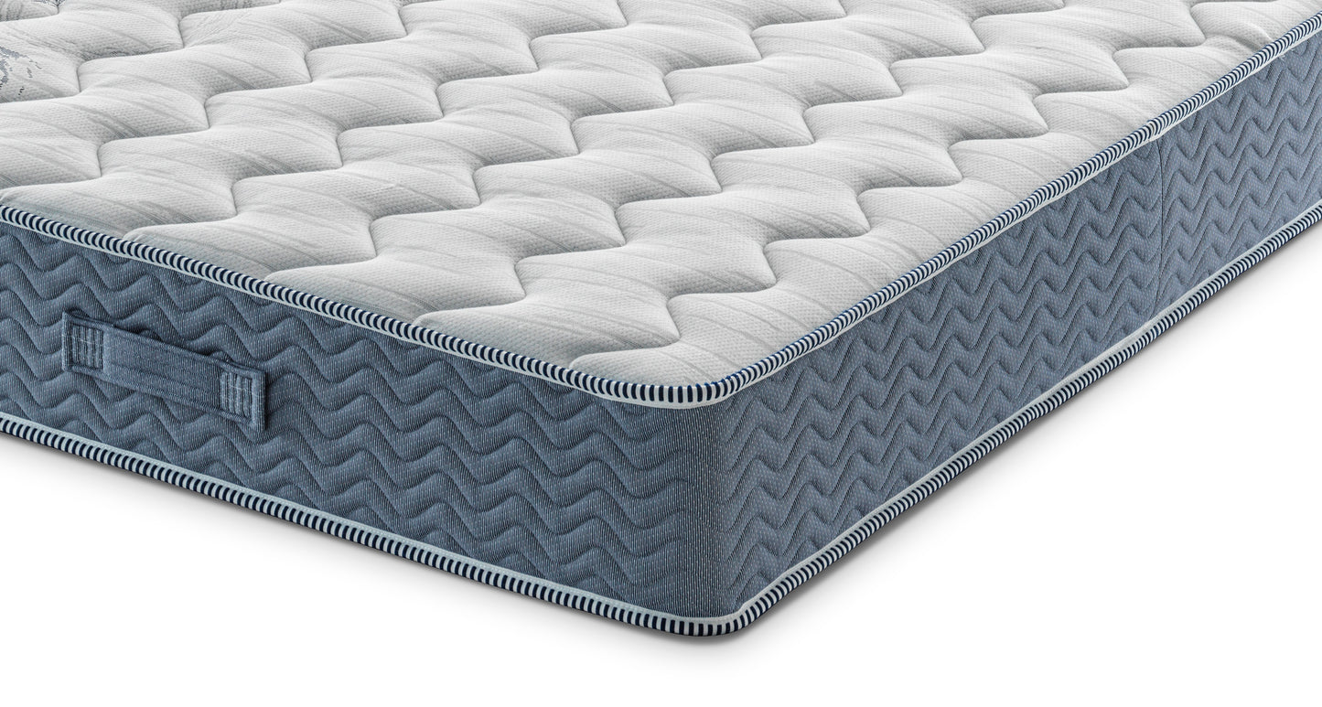 Matelas CASSIS | 20cm d'épaisseur | En mousse mémoire de forme + mousse Aertech Plus | Gamme Grand Confort | Livré roulé sous vide