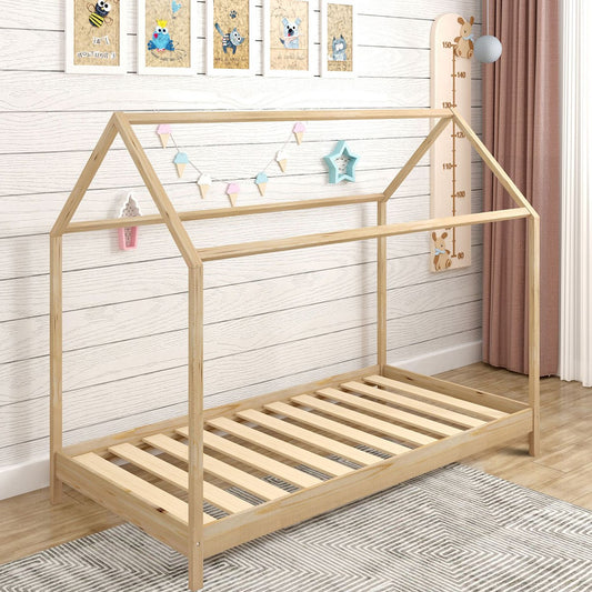 Lit Cabane pour enfants avec sommier - 90x190 cm