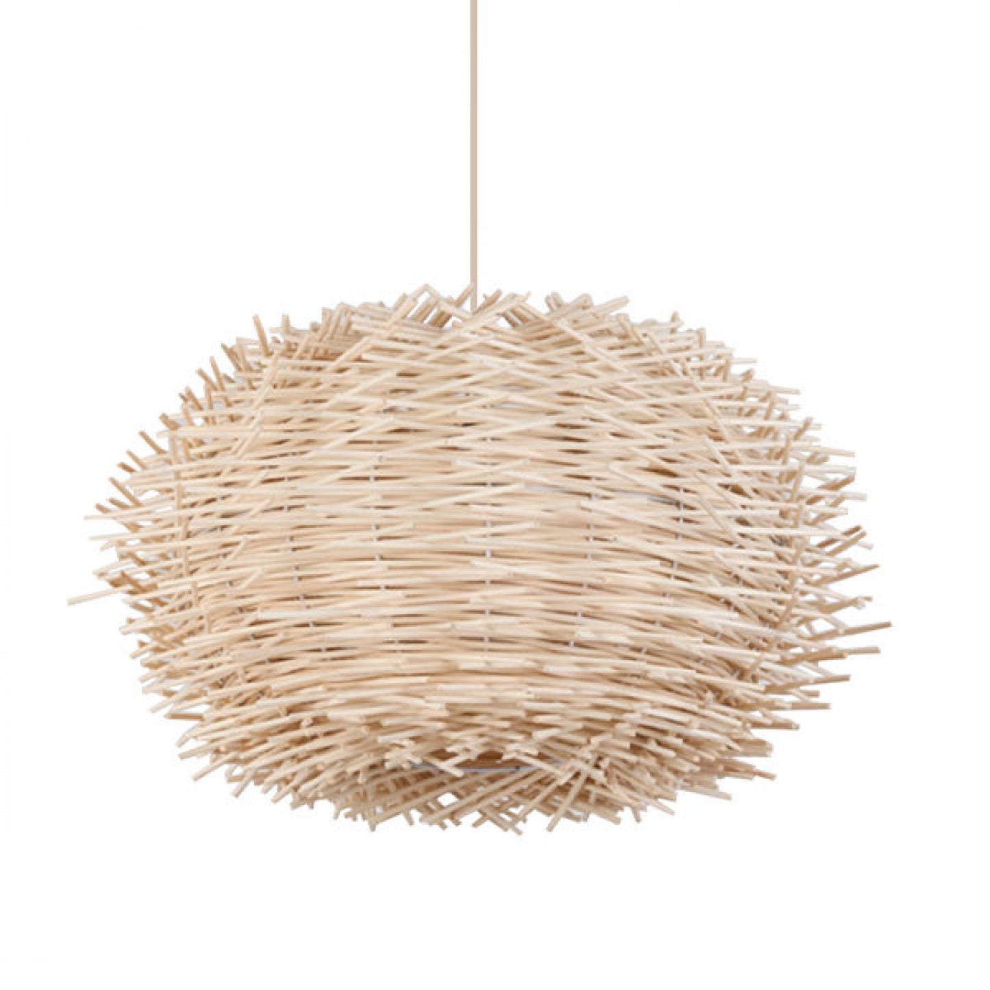 Suspension ROTIN naturel TINOS forme oursin 50cm